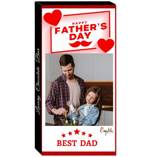 Personalized Best Dad Chocolate to wish Happy Fathers Day