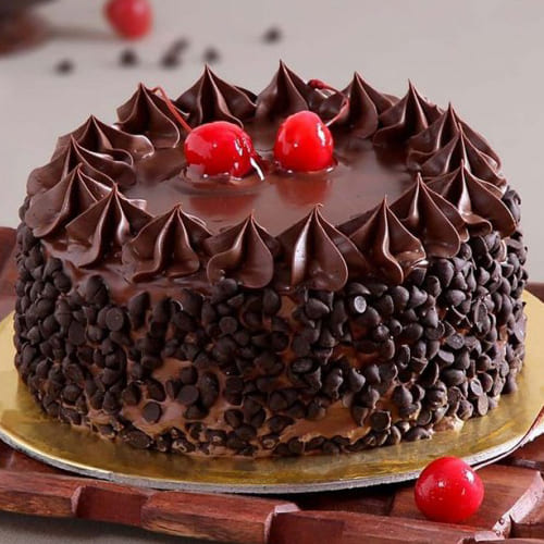 Marvelous Dark Choco Chips Cake