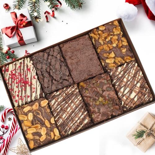 Garnished XMas Gift Pack of Brownie