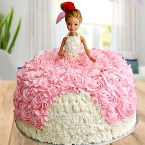 Piquant Kids Special White Forest Barbie Cake