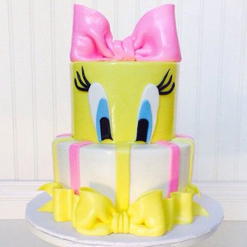Irresistible 2 Tier Tweety Cake for Kids Party