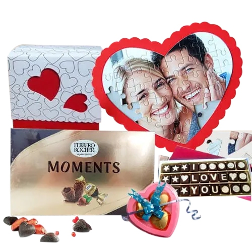 Delightful Personalized Love Puzzle with Chocolates