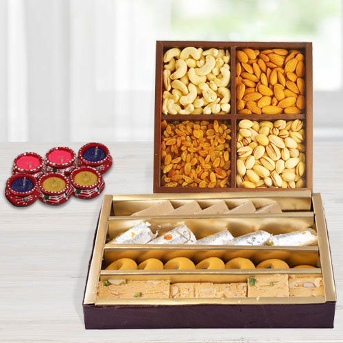 Sweets,Dry Fruits andDiya