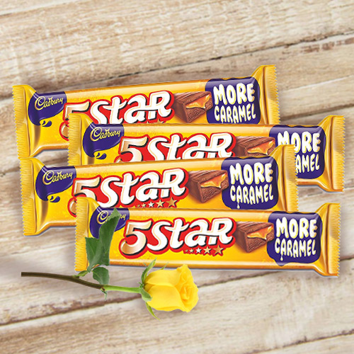 Stunning Yellow Rose with Cadbury 5 Star