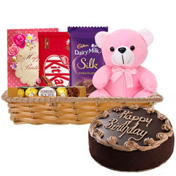 Fabulous Gift Hamper of Birthday Gifts N Chocolate Cake