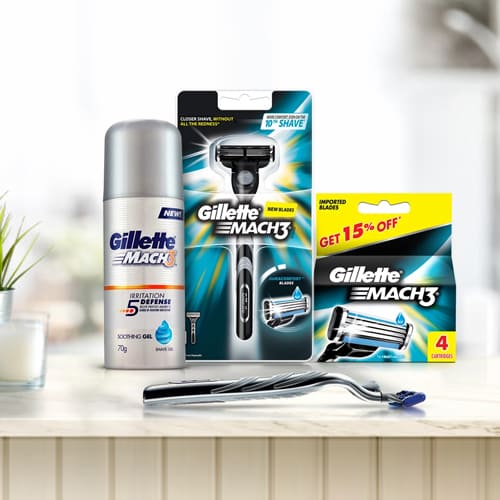 Remarkable Gillette Mach3 Shaving Kit for Men