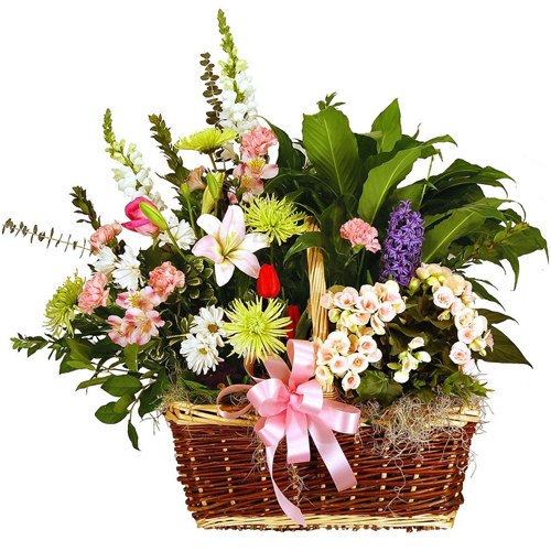 Basket Arrangement of Mixed Florals