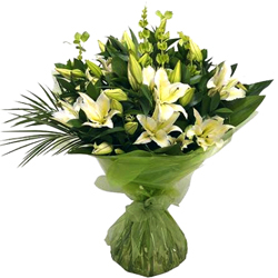Good Looking Bouquet of White Lilies