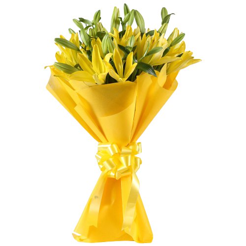 Delightful Yellow Lilies Bouquet