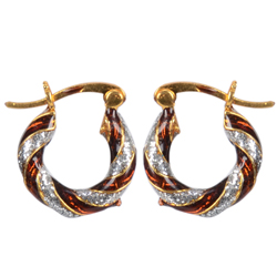 Exclusive Gold Toned Metal Looped Earrings Set
