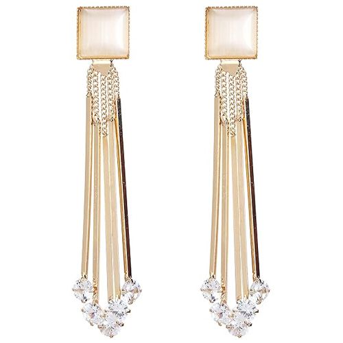 Stunning Crystal Studded Dangler Earrings