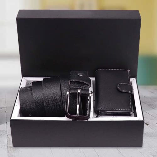 Marvelous Hide and Skin Mens Leather Card Holder N Formal Belt