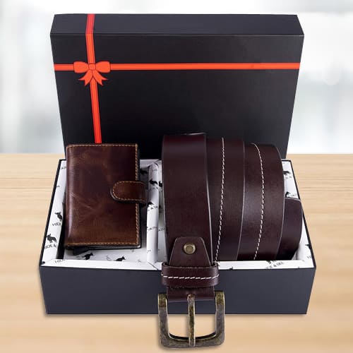 Mesmerizing Hide and Skin Mens Leather Card Holder Belt N KN95 Mask