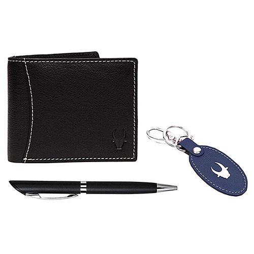 Arresting WildHorn Leather Mens Wallet with Keychain N Pen Set