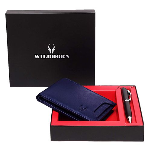 Wonderful Pair of WildHorn Mens Leather Wallet N Pen