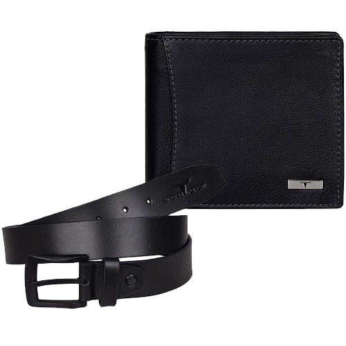 Classic Black Wallet N Belt Combo for Men