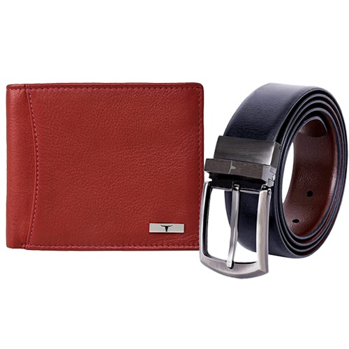 Amazing Urban Forest Mens Wallet N Reversible Belt Set