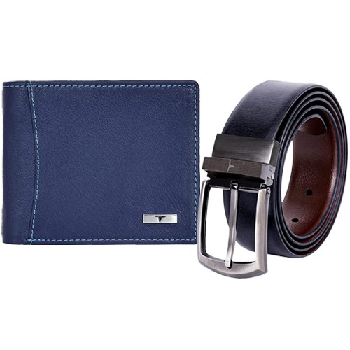 Wonderful Urban Forest Gents Wallet N Reversible Belt Combo