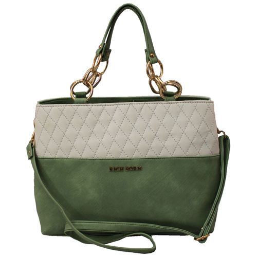 Stunning White N Brown Color Womens Vanity Bag