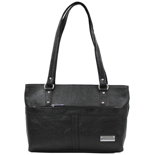 Ladies Smart Daily Use Black Bag with Dual Chamber