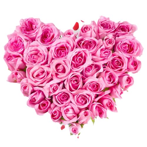 MidNight Delivery ::Pink Heart Shaped Arrangements