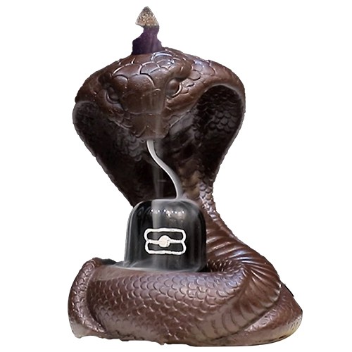 Impressive Nag Shivling Back Flow Incense Holder