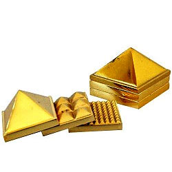 Lovely Brass Metallic Pyramid