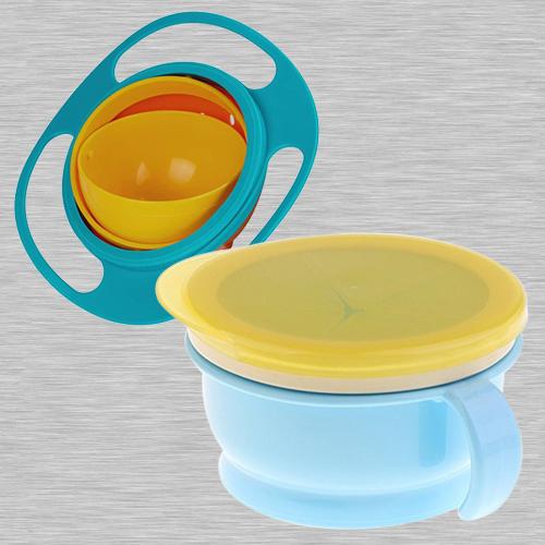 Exclusive No Spill Gyro Bowl N Baby Feeding Bowl