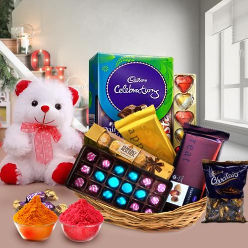 Array of Chocolate with Teddy Bear