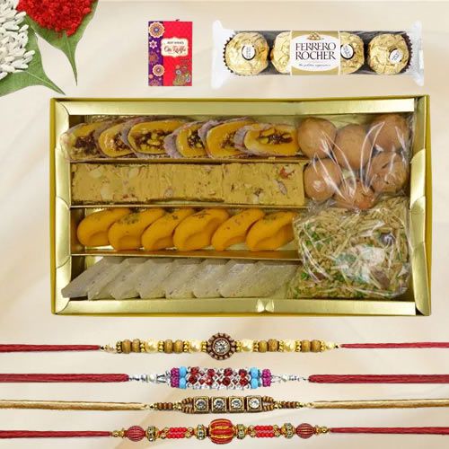 Fancy Rakhi with Delightful Sweets