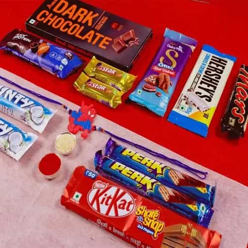 Amazing Spiderman  Rakhi N Chocolate Gift Set