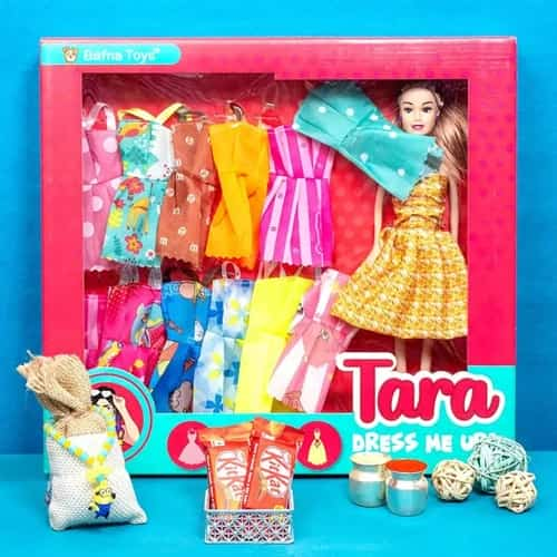 Charming Tara Doll with Chocolates  N  Rakhi