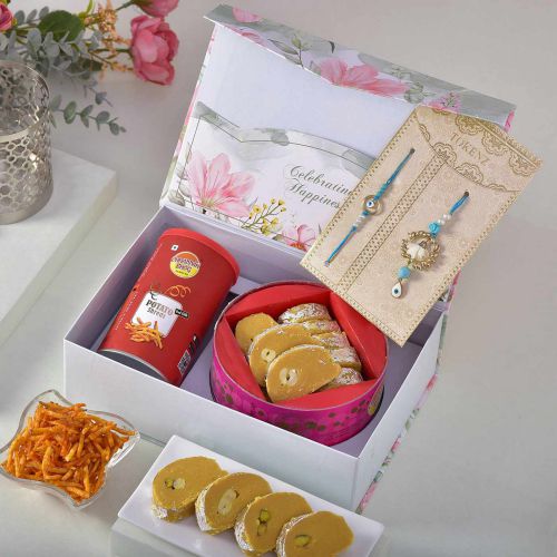 Amazing Couple Rakhi n Treats Hamper