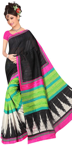 Beautiful Royal Art Silk Printed Saree in Multi Colours