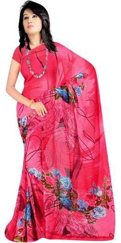 Enchanting Georgette Fabric Printed Saree Collection