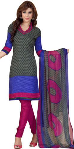 Fabulous Crepe and Chiffon Printed Salwar Suit of Siya Brand