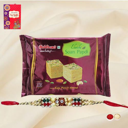 Soan Papdi from Haldiram with 1 Free Rakhi,