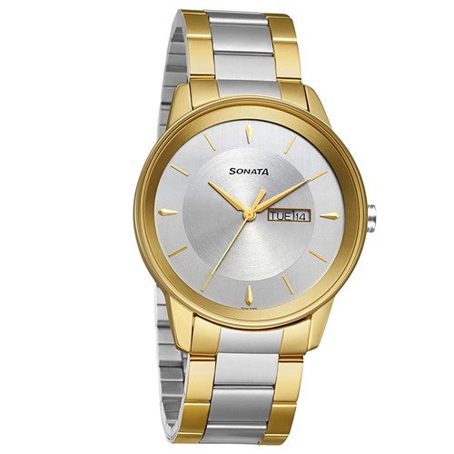 Attractive Sonata Utsav Silver Dial Mens Watch