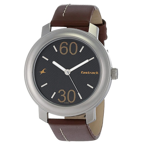 Classy  Straight Lines Analog Black Dial Mens Watch