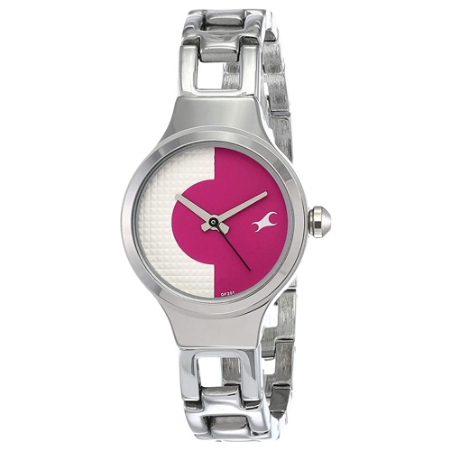 Fashionable  Analog Pink Dial Womens Watch