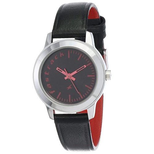 Impressive Fastrack Fundamentals Analog Black Dial Ladies Watch