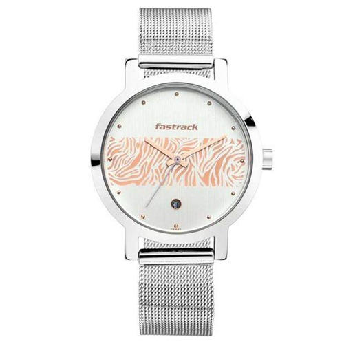 Attractive  Animal Print Silver Dial Womens Watch