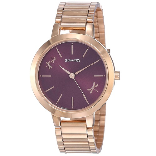 Fancy Sonata Play Analog Purple Dial Womens Watch