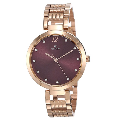 Modish Titan Sparkle Purple Dial Analog Watch for Women